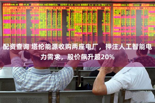 配资查询 塔伦能源收购两座电厂,押注人工智能电力需求,股价飙升超20%